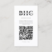 モダンヘアスタイリストヘアモノグラムインスタグラム 名刺 (裏面)