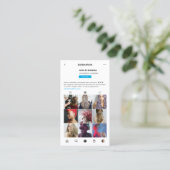 モダンヘアスタイリストヘアモノグラムインスタグラム 名刺 (スタンド正面)