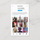 モダンヘアスタイリストヘアモノグラムインスタグラム 名刺 (正面)