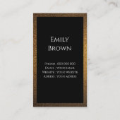 モダンヘアスタイリスト銅金ゴールドプロフェッショナル 名刺 (裏面)