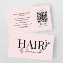 モダンヘアスタイリスト ピンクブロッシュQRコード
