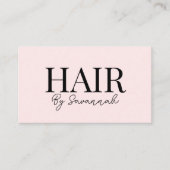 モダンヘアスタイリスト ピンクブロッシュQRコード 名刺 (正面)