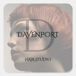 モダンヘアスタジオフォトモノグラム スクエアシール