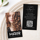 モダンヘアヘアスタイリスト黒 名刺
