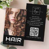 モダンヘアヘアスタイリスト黒 名刺