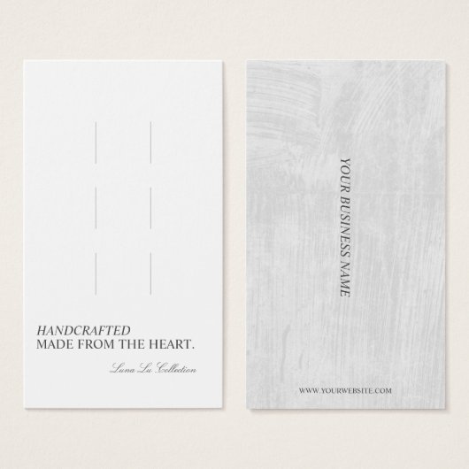 モダンヘイミニマルクリップアクセサリー表示カード (正面&裏面)