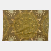 モダンヘキサ金ウルシ大曼荼羅 キッチンタオル (横)