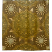 モダンヘキサ金ウルシ大曼荼羅 シャワーカーテン (正面)