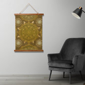 モダンヘキサ金ウルシ大曼荼羅 吊り下げ型タペストリー