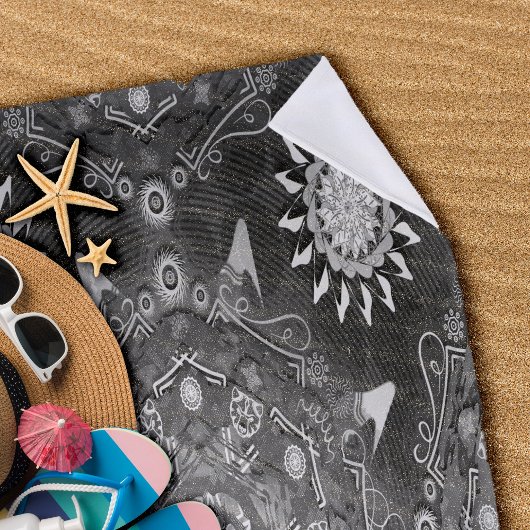 モダンヘキサ ビーチタオル