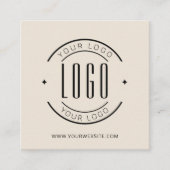 モダンベジシンプルュロゴの追加 スクエア名刺 (正面)