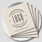 モダンベジシンプルュロゴの追加 スクエア名刺