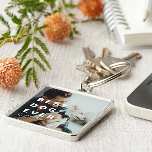 モダンベストドッグエバーフォトキープサケ キーホルダー (側面)