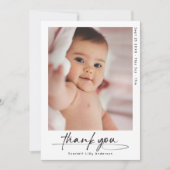 モダンベビーありがとうごシンプルざい サンキューカード (正面)