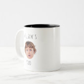 モダンベビーカスタム写真付きの子、母の日 ツートーンマグカップ (正面左)
