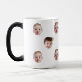 モダンベビーカスタム子ママおばあちゃんパパ顔ギフト モーフィングマグカップ (左)