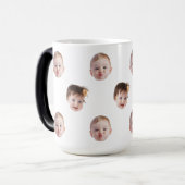 モダンベビーカスタム子ママおばあちゃんパパ顔ギフト モーフィングマグカップ (正面左)