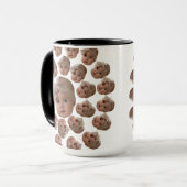 モダンベビーカスタム顔グランパ祖母誕生日 マグカップ (正面左)