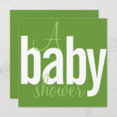 モダンベビーシャワー招待状 招待状 (正面/裏面)