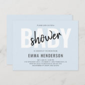 モダンベビーシャワー インビテーションポストカード (正面/裏面)