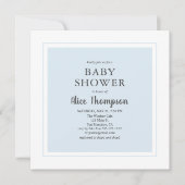 モダンベビーシャワー 招待状 (正面)