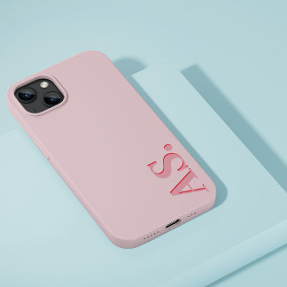 モダンベビーピンクイニシャルミニマルコンテンポラリー Case-Mate iPhone 14ケース