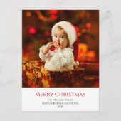 モダンベビーフォトフェスティバルクリスマス シーズンポストカード (正面)