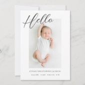 モダンベビーフォト誕生 案内状 (正面)