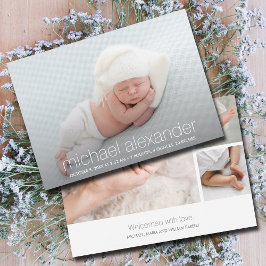 モダンベビーフォト誕生 案内状