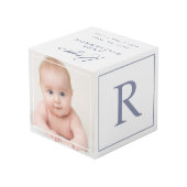 モダンベビーブロック文字フォトグリッドコラージュガール フォトキューブ (裏面アングル)