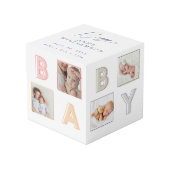 モダンベビーブロック文字フォトグリッドコラージュガール フォトキューブ (正面アングル)