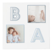 モダンベビーブロック文字フォトグリッドコラージュボーイ フォトキューブ (正面)