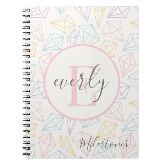 モダンベビーマイルストーン記憶ブック ノートブック (正面)