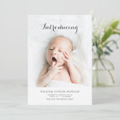 モダンベビー写真の生誕通知カード 案内状 (スタンド正面)