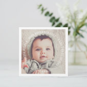 モダンベビー写真の誕生発表フラットカード (スタンド正面)