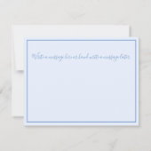 モダンベビー写真の誕生発表フラットカード 案内状 (裏面)