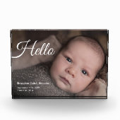 モダンベビー写真の誕生発表写真ブロック フォトブロック (正面)