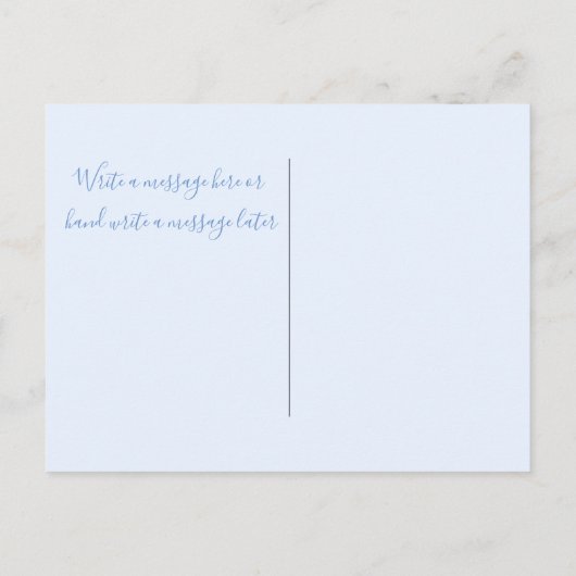 モダンベビー写真の誕生発表葉書 案内ポストカード (裏面)