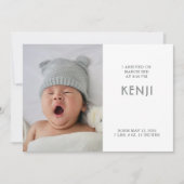 モダンベビー写真の誕生発表 (正面)