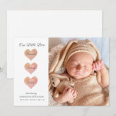 モダンベビー写真の誕生発表 案内状 (正面/裏面)