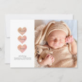 モダンベビー写真の誕生発表 案内状 (正面)