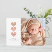 モダンベビー写真の誕生発表 案内状 (スタンド正面)