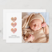 モダンベビー写真の誕生発表 案内状 (正面/裏面)