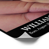 モダンベビー写真ぶら下がった統計壁アートブラック ポスター (角)