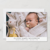 モダンベビー写真コラージュ生誕発表 (正面)