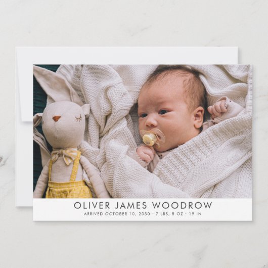 モダンベビー写真コラージュ生誕発表 (正面)