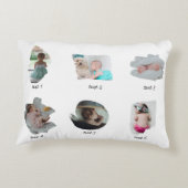 モダンベビー写真コラージュ アクセントクッション (裏面)