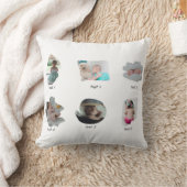 モダンベビー写真コラージュ クッション (ブランケット)