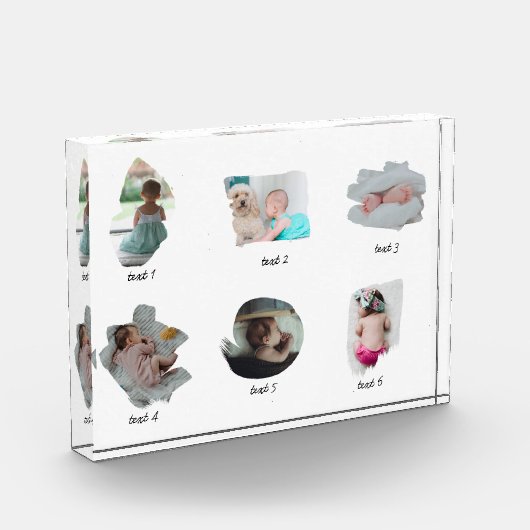 モダンベビー写真コラージュ フォトブロック (左)