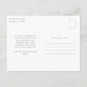 モダンベビー写真サンキュー誕生 案内ポストカード (裏面)